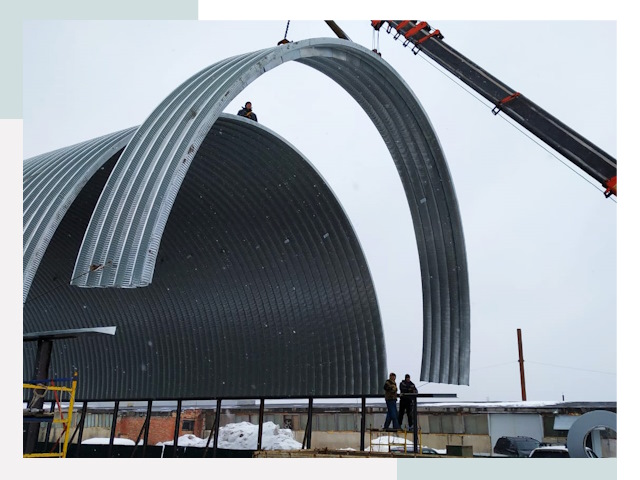 Полукруглые ангары в Ульяновске